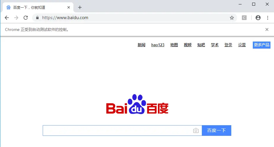 成功启动浏览器