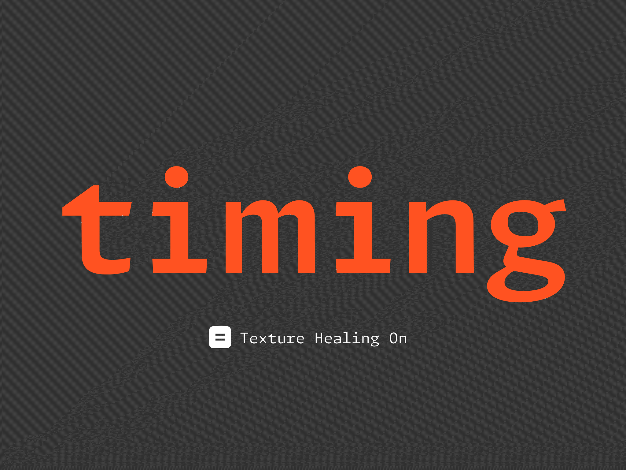 智能纹理修复演示：timing