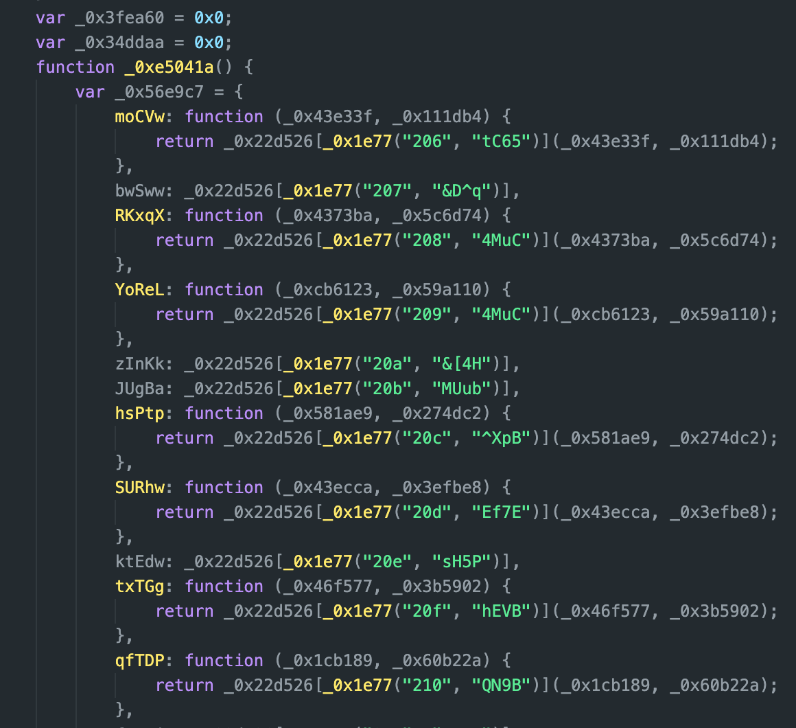 前端JavaScript混淆代码片段