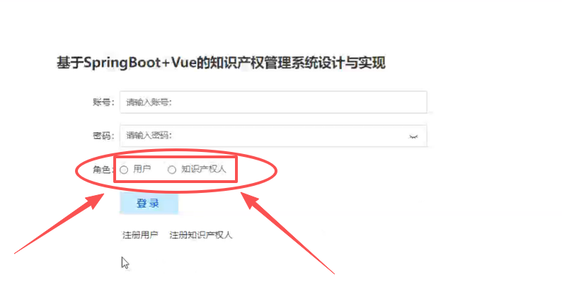 知识产权管理系统主界面
