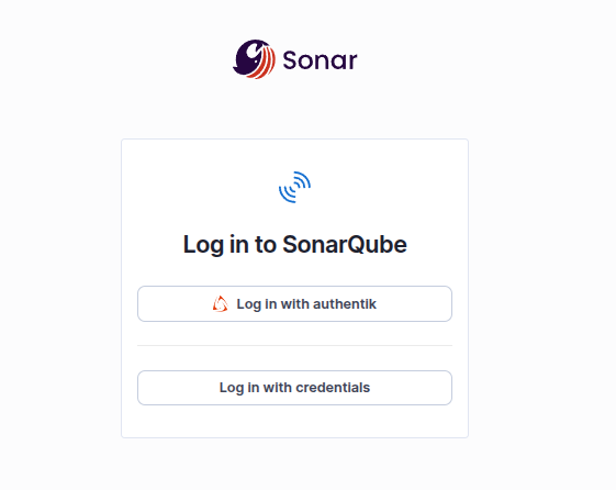 SonarQube Login Page