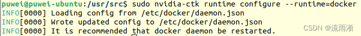 nvidia-ctk runtime configure output