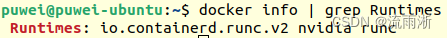docker info runtimes