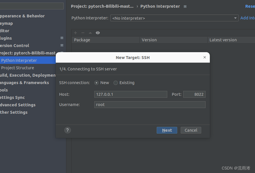 PyCharm SSH config details