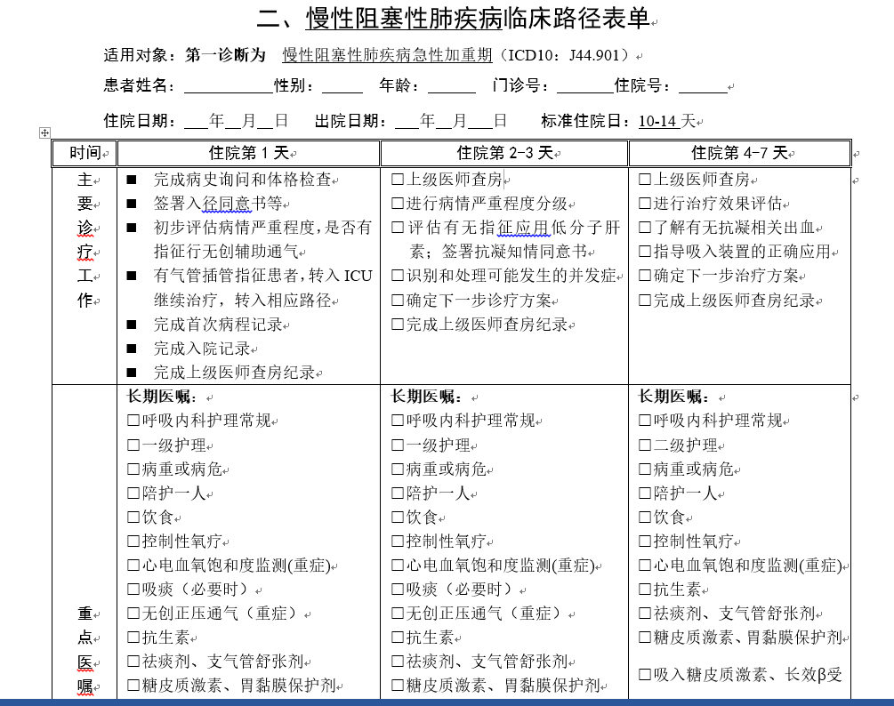 Word文档表格结构示意