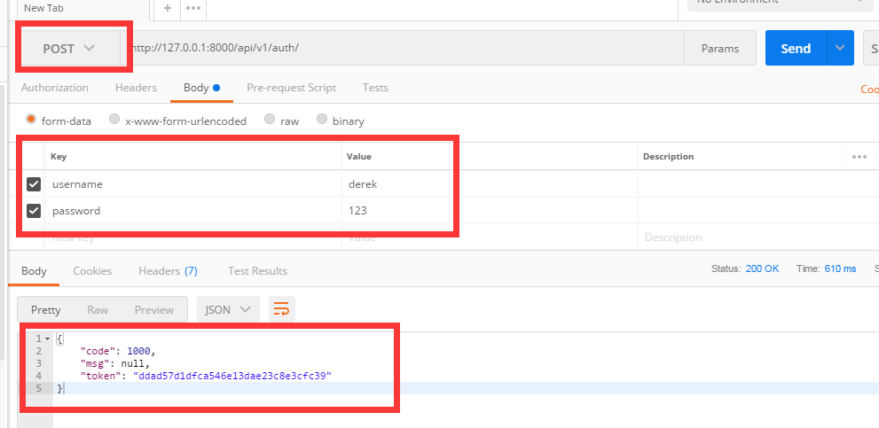 Postman Login Request